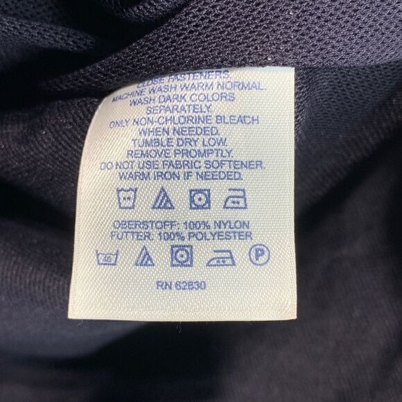 Lands End Navy Womens Hooded Raincoat - Picture 6 of 10